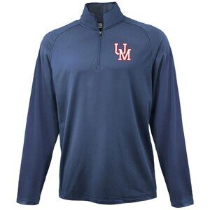 Ole Miss UM logo lightweight Quarter Zip Diplomat NAVY